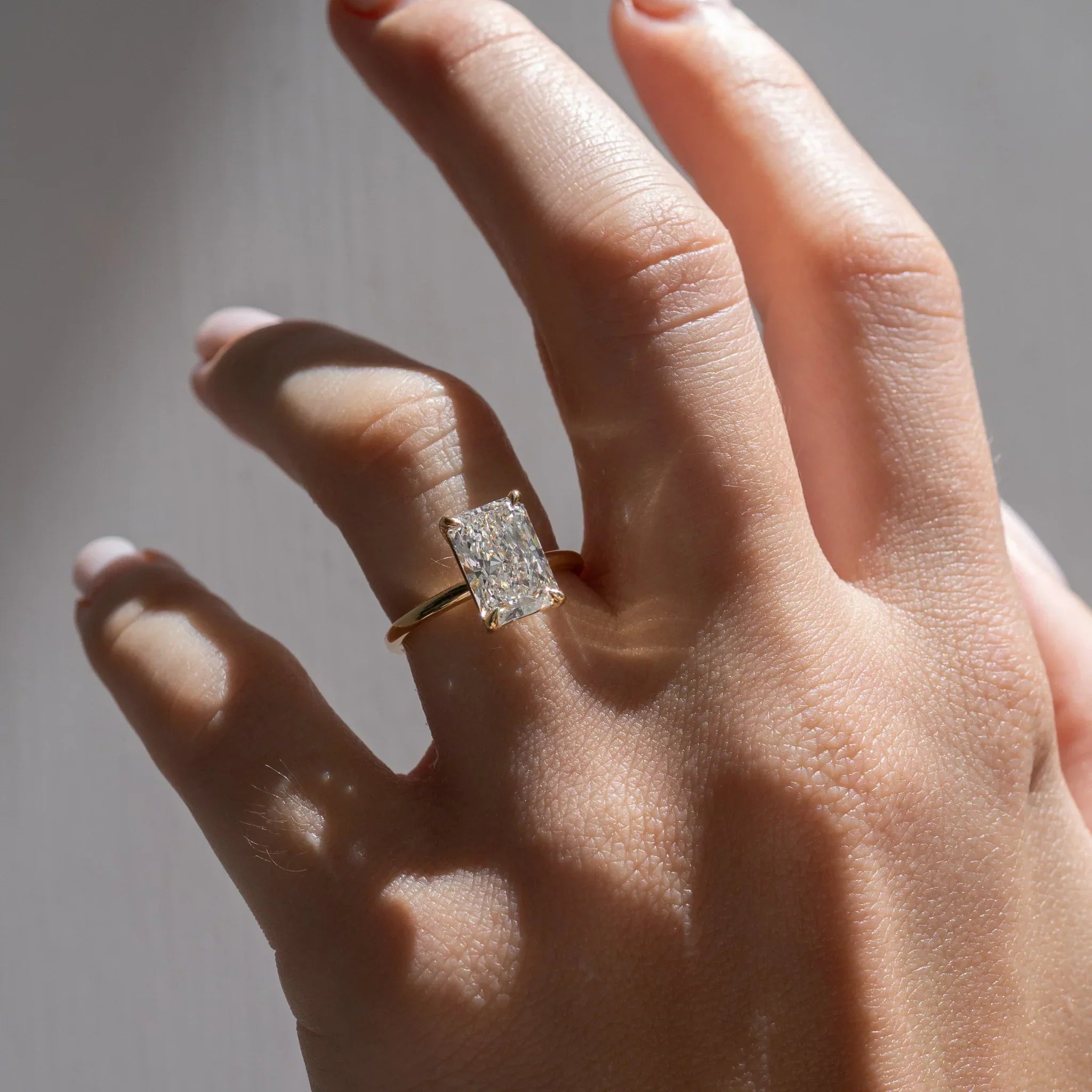 The Emma 3.00ct Radiant cut Lab Grown Diamond Solitaire Engagement Ring
