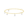 2.00ct Drilled Lab Grown Diamond Charm Bracelet