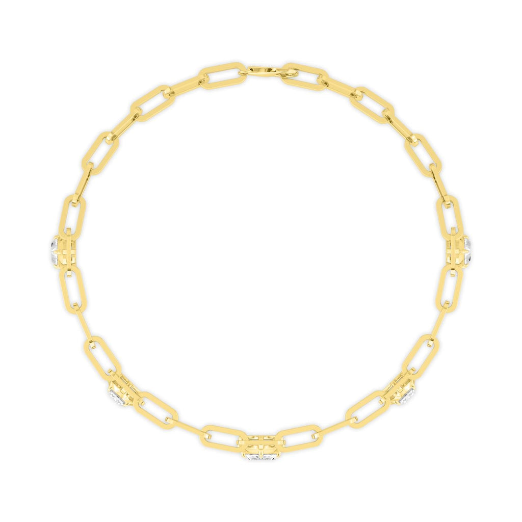 2.36ctw Lab Grown Diamond Multishape Georgian Cut Down Charm Bracelet