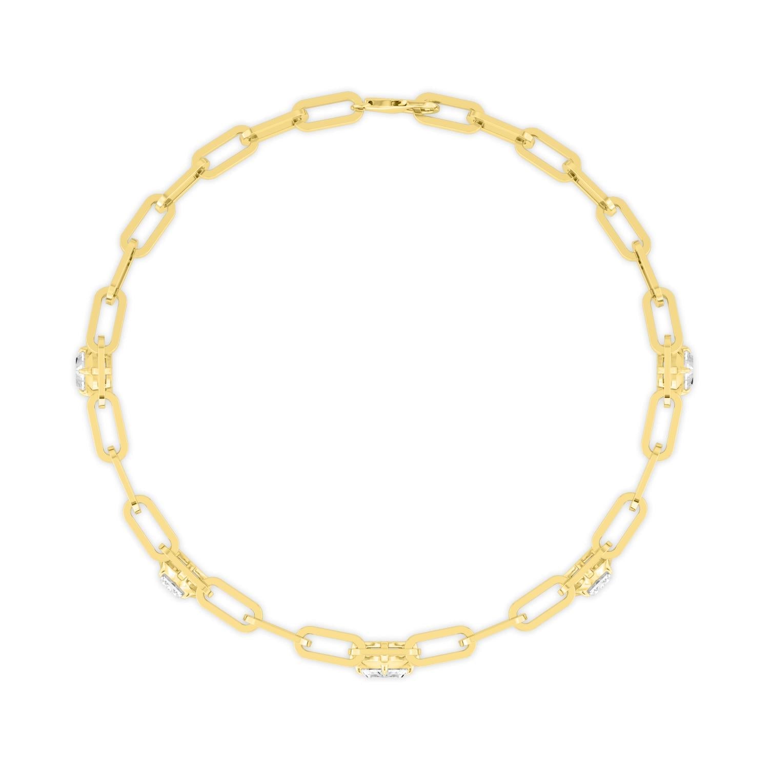 2.36ctw Lab Grown Diamond Multishape Georgian Cut Down Charm Bracelet
