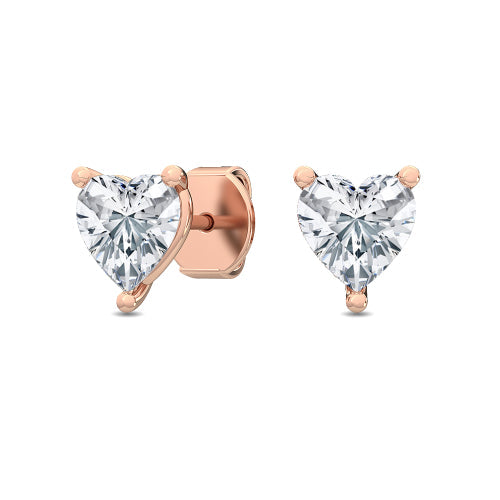 1.50ct Heart Shape Lab Grown Diamond Earrings
