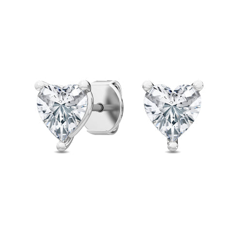 1.50ct Heart Shape Lab Grown Diamond Earrings