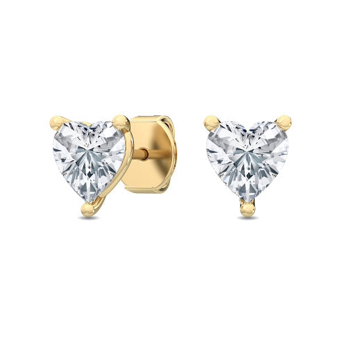 1.50ct Heart Shape Lab Grown Diamond Earrings