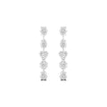 1.00ct Multishape Lab Grown Diamond Georgian Cut Down Drop Earrings