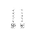 7.87ct Pear Cushion and Round cut Lab Grown Diamond Exceptional Earrings