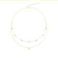 2.13ct Round and Pear Lab Grown Diamond Layered Necklace