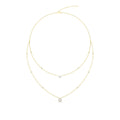 1.75ct Round Oval and Pear Halo Lab Grown Diamond Layered Necklace