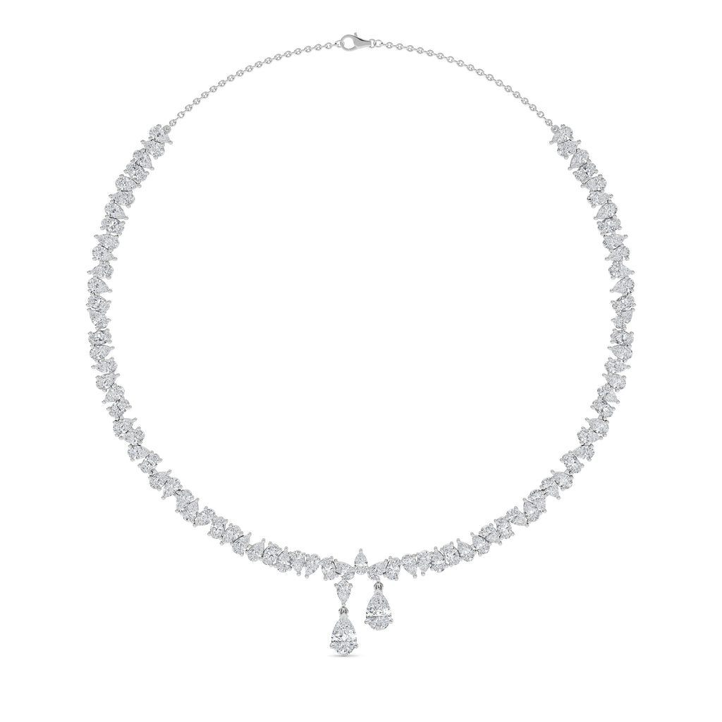 16.25ct Multishape Cluster Lab Grown Diamond Exceptional Necklace