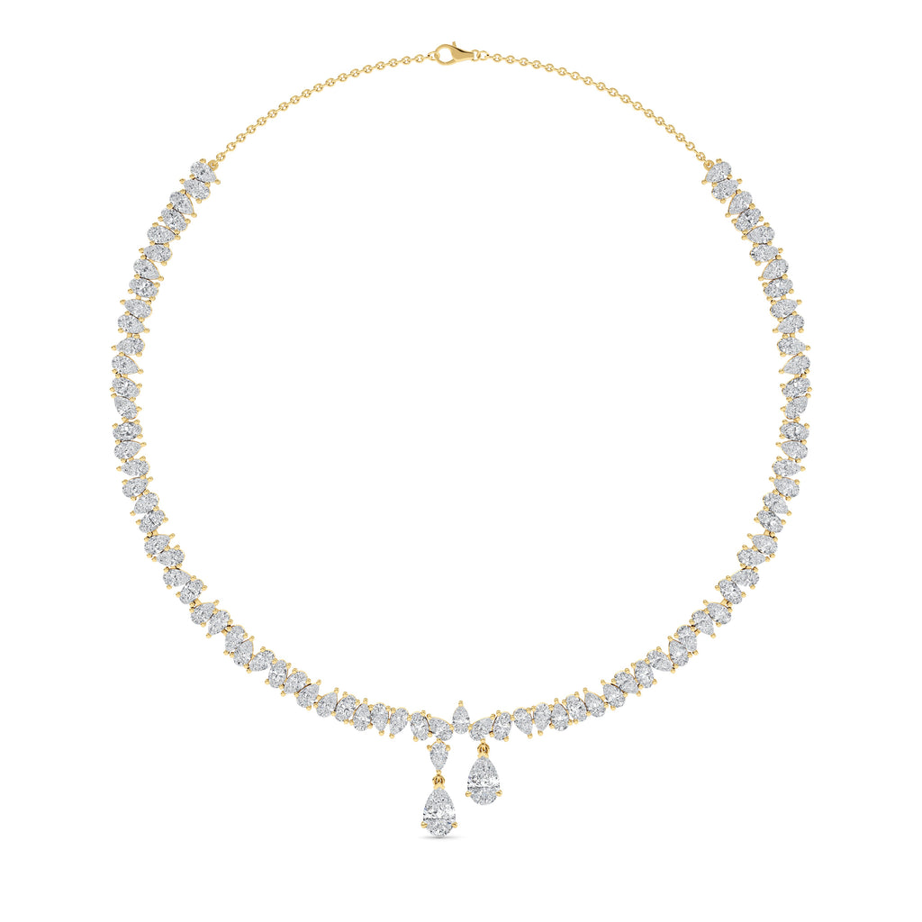 16.25ct Multishape Cluster Lab Grown Diamond Exceptional Necklace