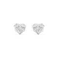 4.00ct Heart cut Lab Grown Diamond Georgian Cut Down Earrings