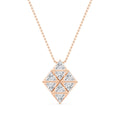 2.34ctw Lab Grown Diamond Trillion Georgian Cut Down Necklace