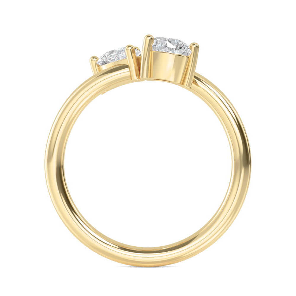 1.00ct Toi Et Moi Pear Lab Grown Diamond Ring