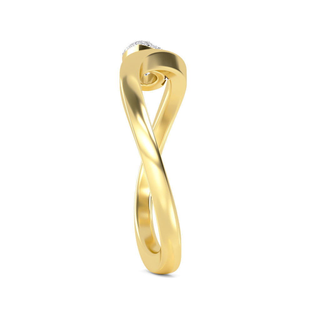 0.40ct Pear cut Lab Grown Diamond Wave Ring