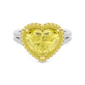 7.11ctw Yellow Heart Lab Grown Diamond Exceptional Halo Engagement Ring