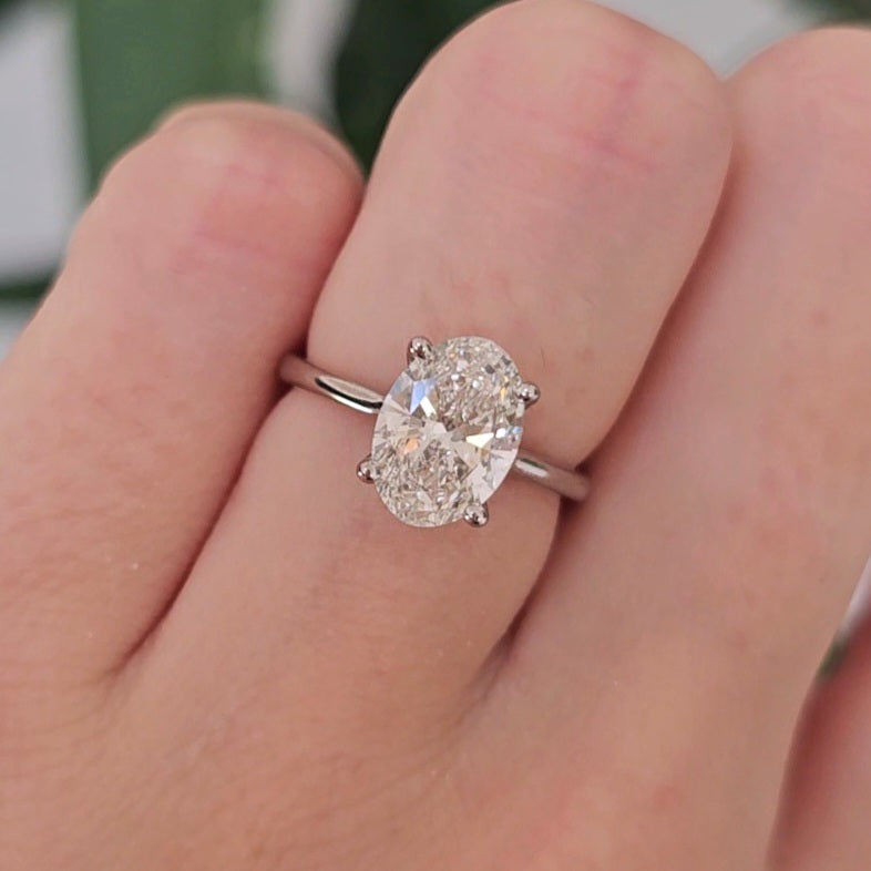 The Alice 2.00ct Oval cut Lab Grown Diamond Solitaire Engagement Ring