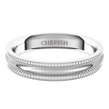 4-7mm Wide Rounded Large Millgrain Edge Wedding Band