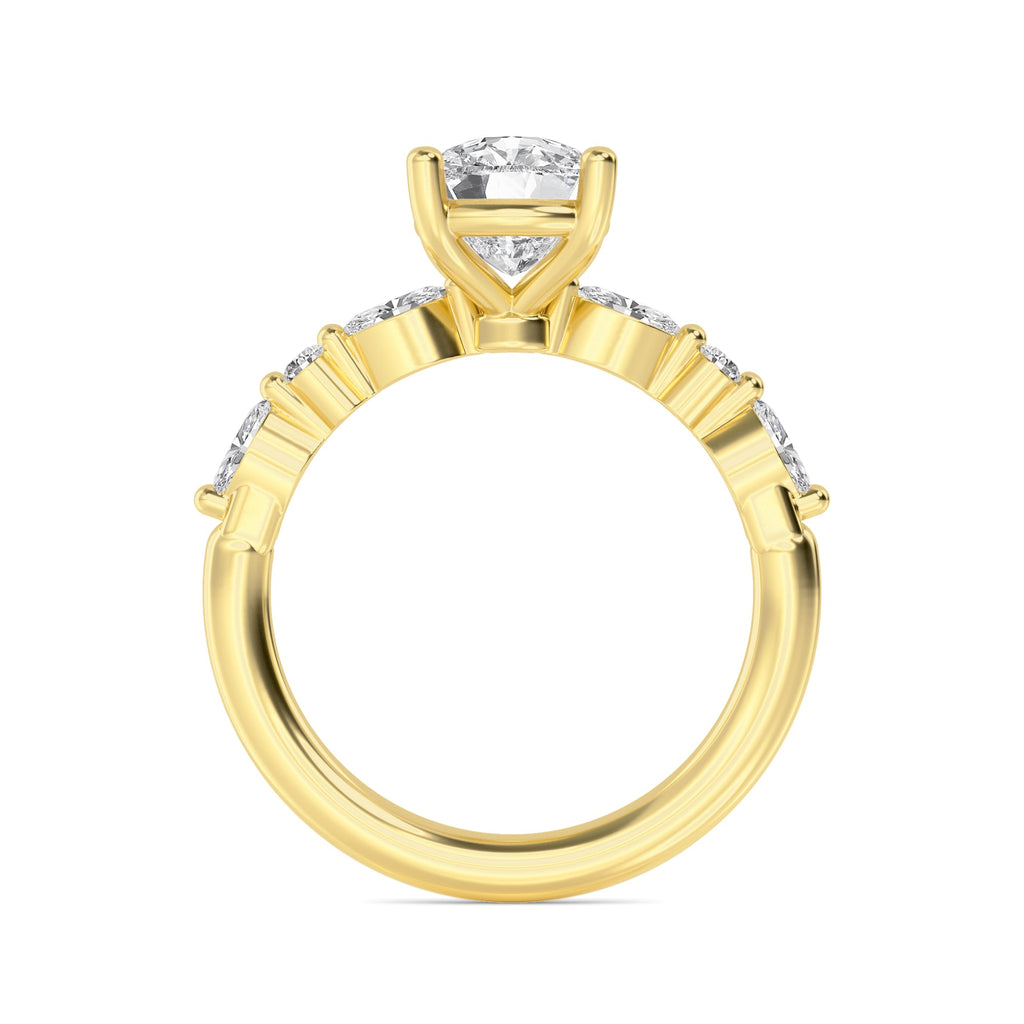 The Lucia 1.30ctw Cushion cut Lab Grown Diamond Engagement Ring