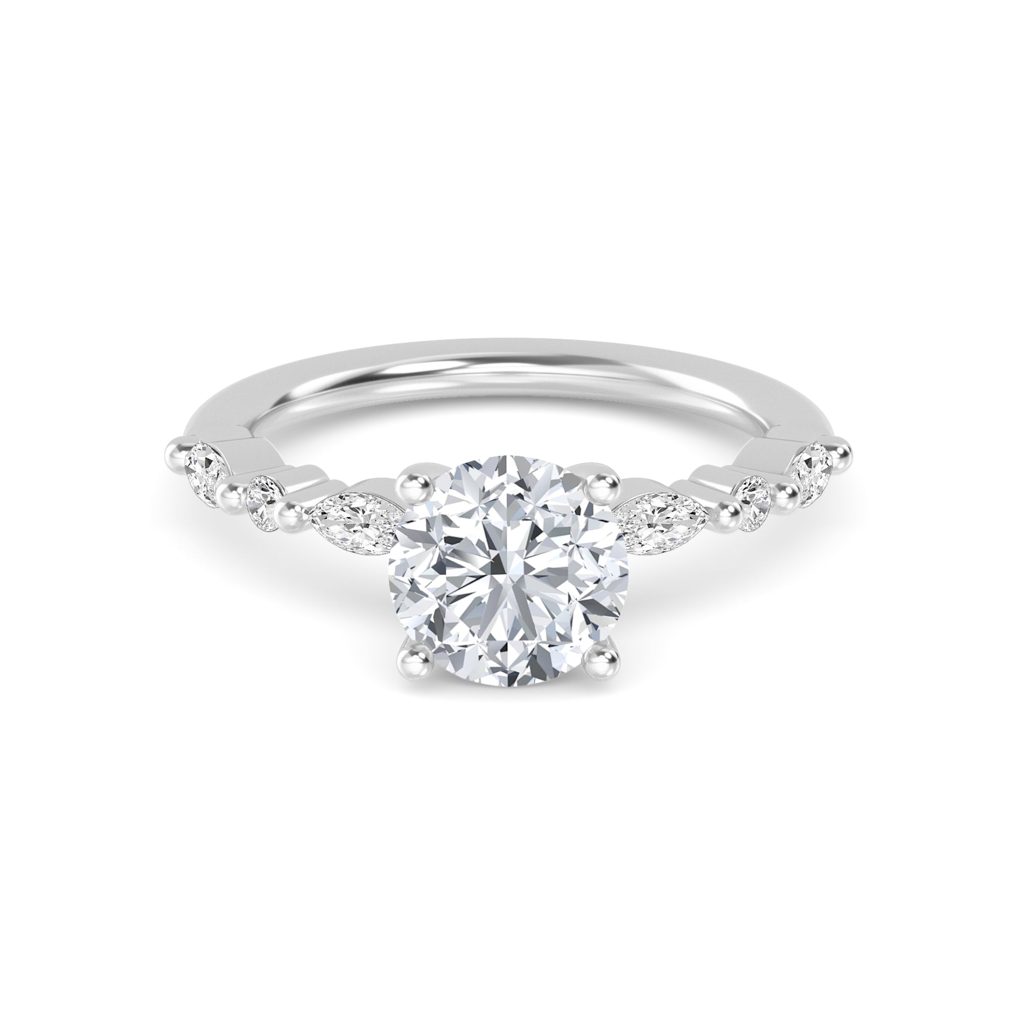 The Lucia 1.30ctw Round cut Lab Grown Diamond Engagement Ring
