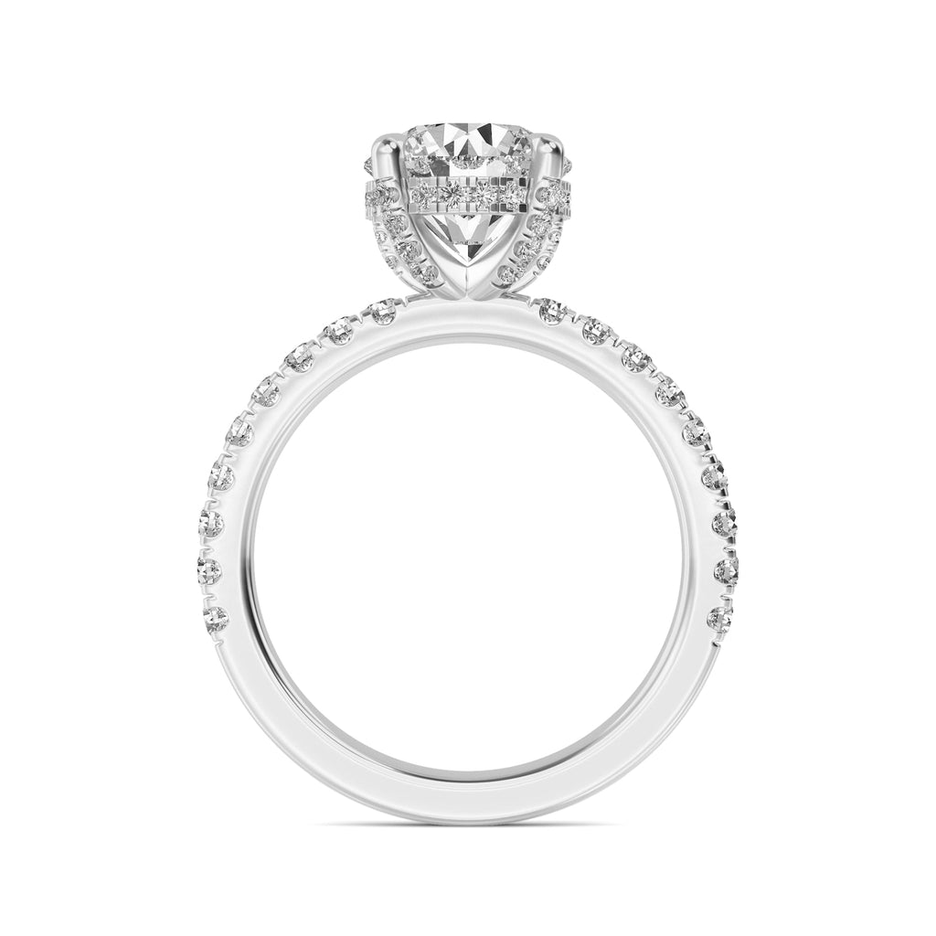 The Natasha 2.70ctw Round cut Lab Grown Diamond Hidden Halo Engagement Ring