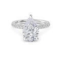 The Natasha 3.70ctw Pear cut Lab Grown Diamond Hidden Halo Engagement Ring