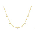 0.50ct Lab Grown Diamond Bezel Set Dangle Necklace in 9k Yellow Gold