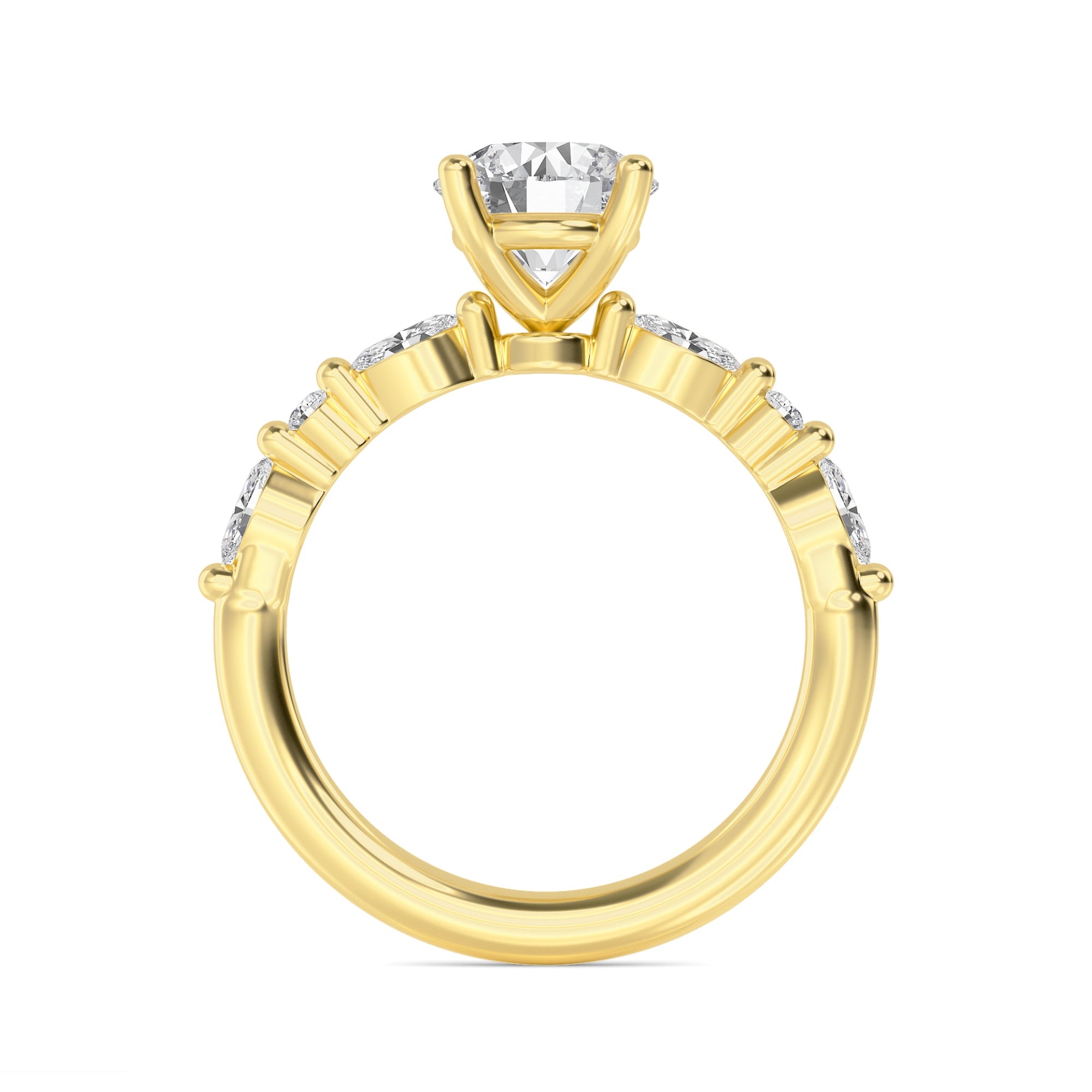 The Lucia 1.30ctw Round cut Lab Grown Diamond Engagement Ring