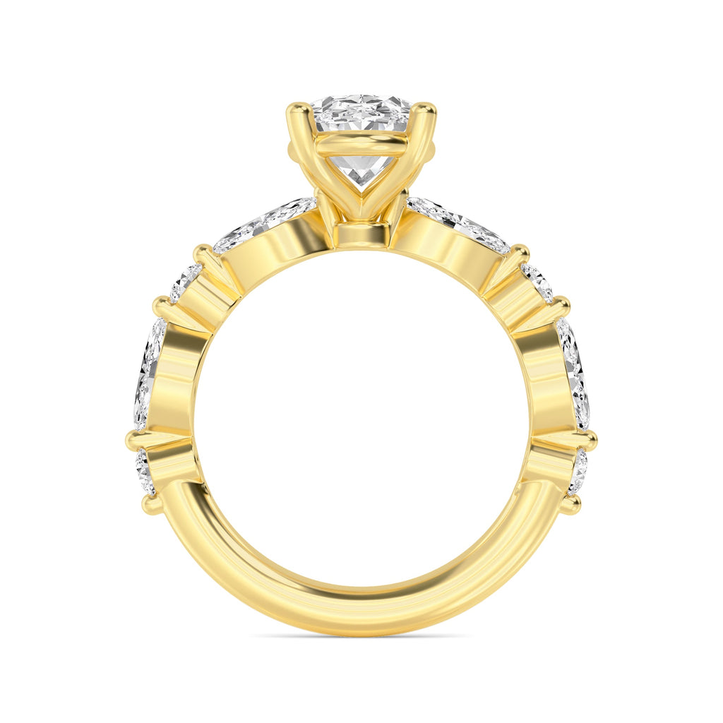 The Lucia 2.78ctw Oval cut Lab Grown Diamond Engagement Ring