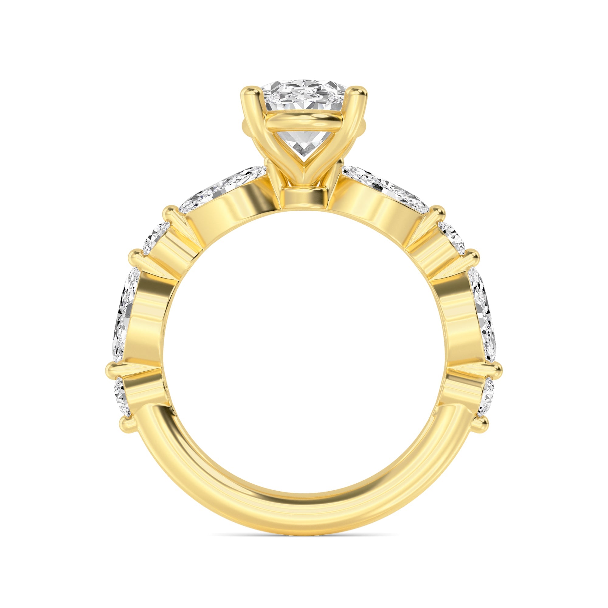 The Lucia 2.78ctw Oval cut Lab Grown Diamond Engagement Ring