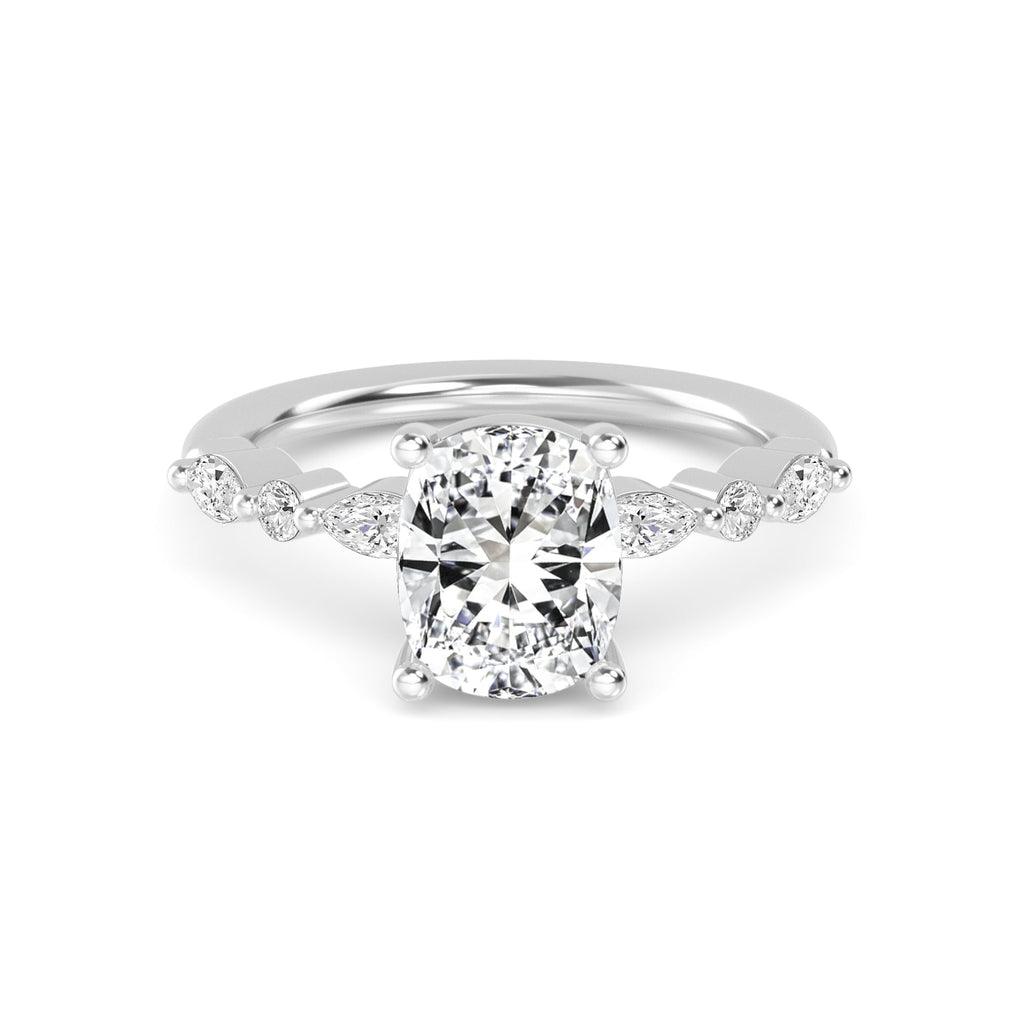 The Lucia 1.30ctw Cushion cut Lab Grown Diamond Engagement Ring