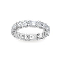 2.76ct Emerald and Round cut Half and Half Full Eternity Ring