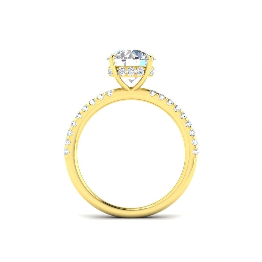 The Victoria 2.35ctw Round cut Lab Grown Diamond Hidden Halo Engagement Ring