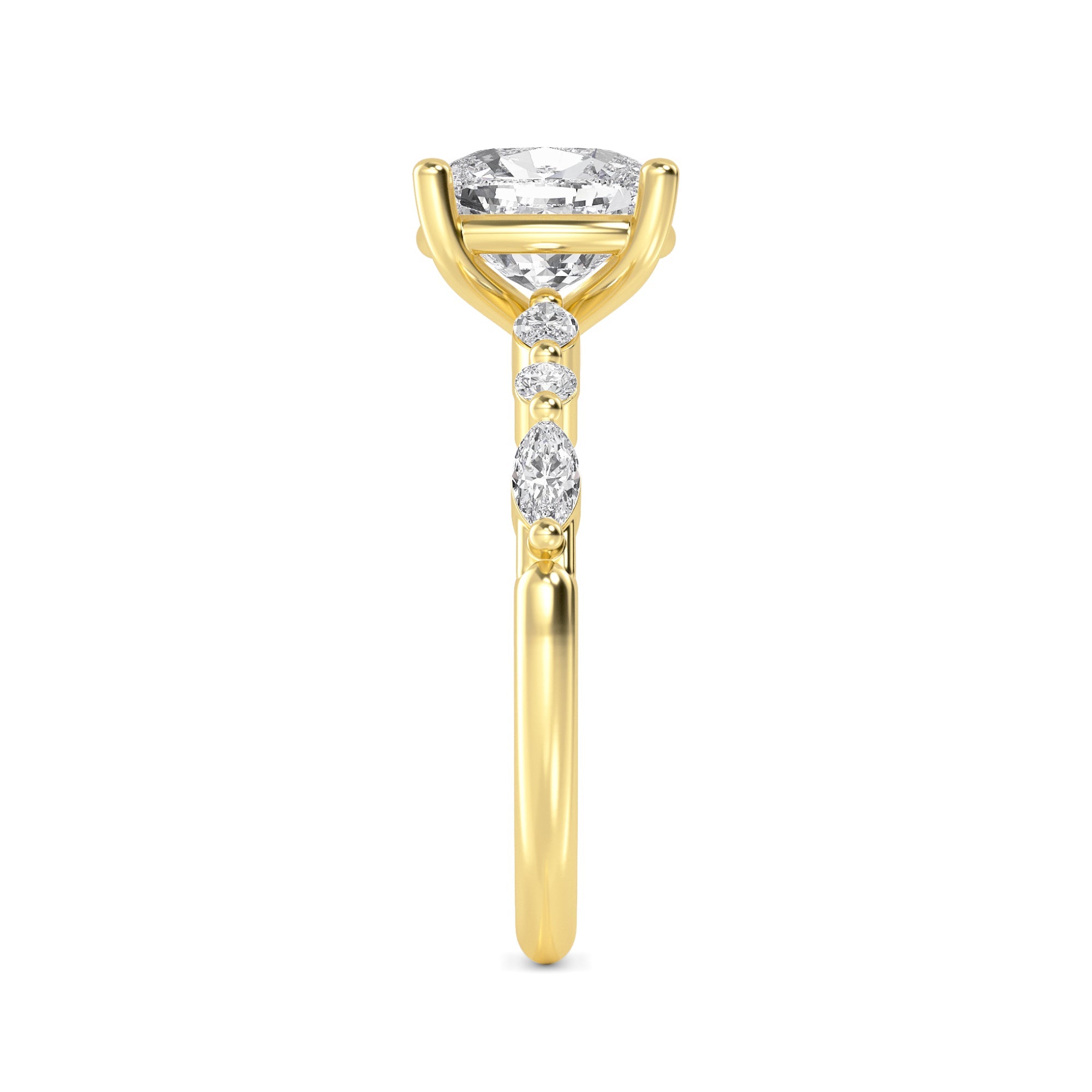 The Lucia 1.30ctw Cushion cut Lab Grown Diamond Engagement Ring