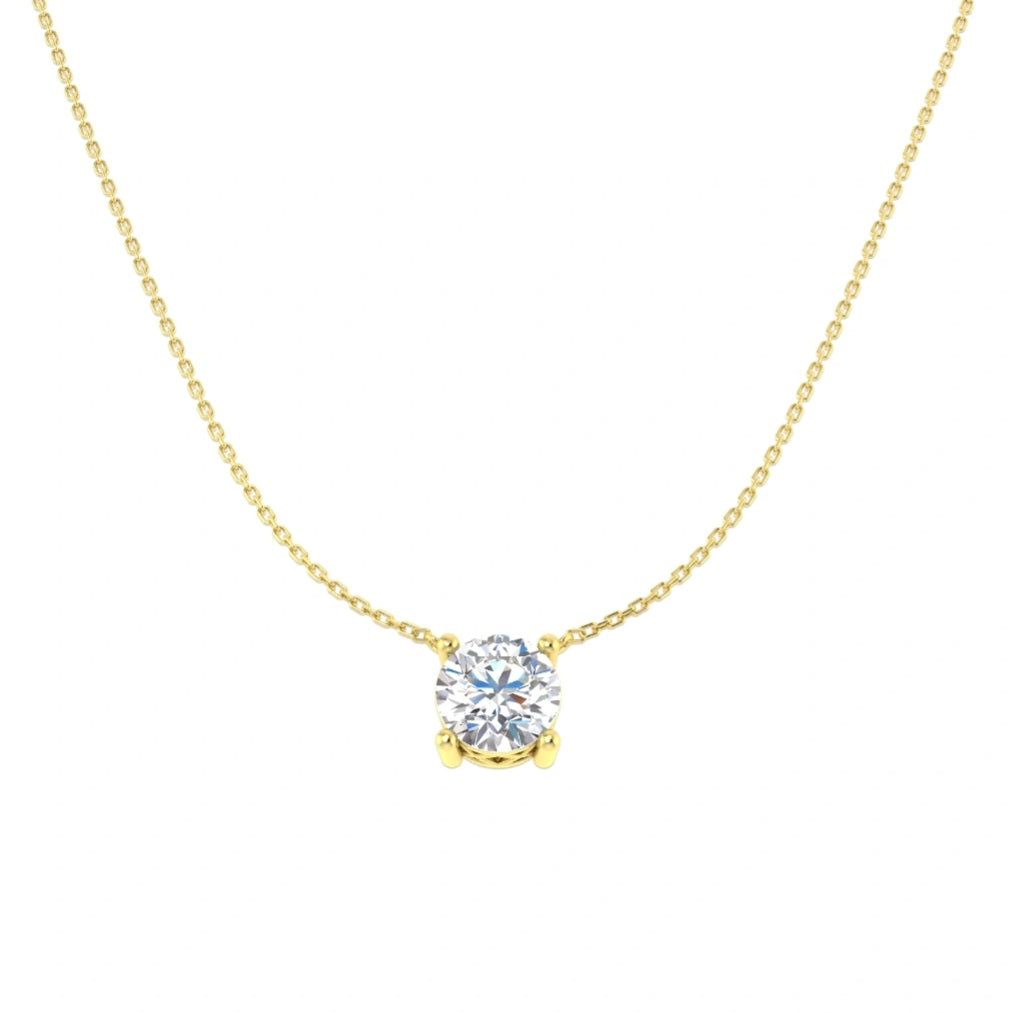 3.00ctw Lab Grown Diamond Round Solitaire Necklace
