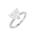 The Victoria 2.35ctw Heart cut Lab Grown Diamond Hidden Halo Engagement Ring