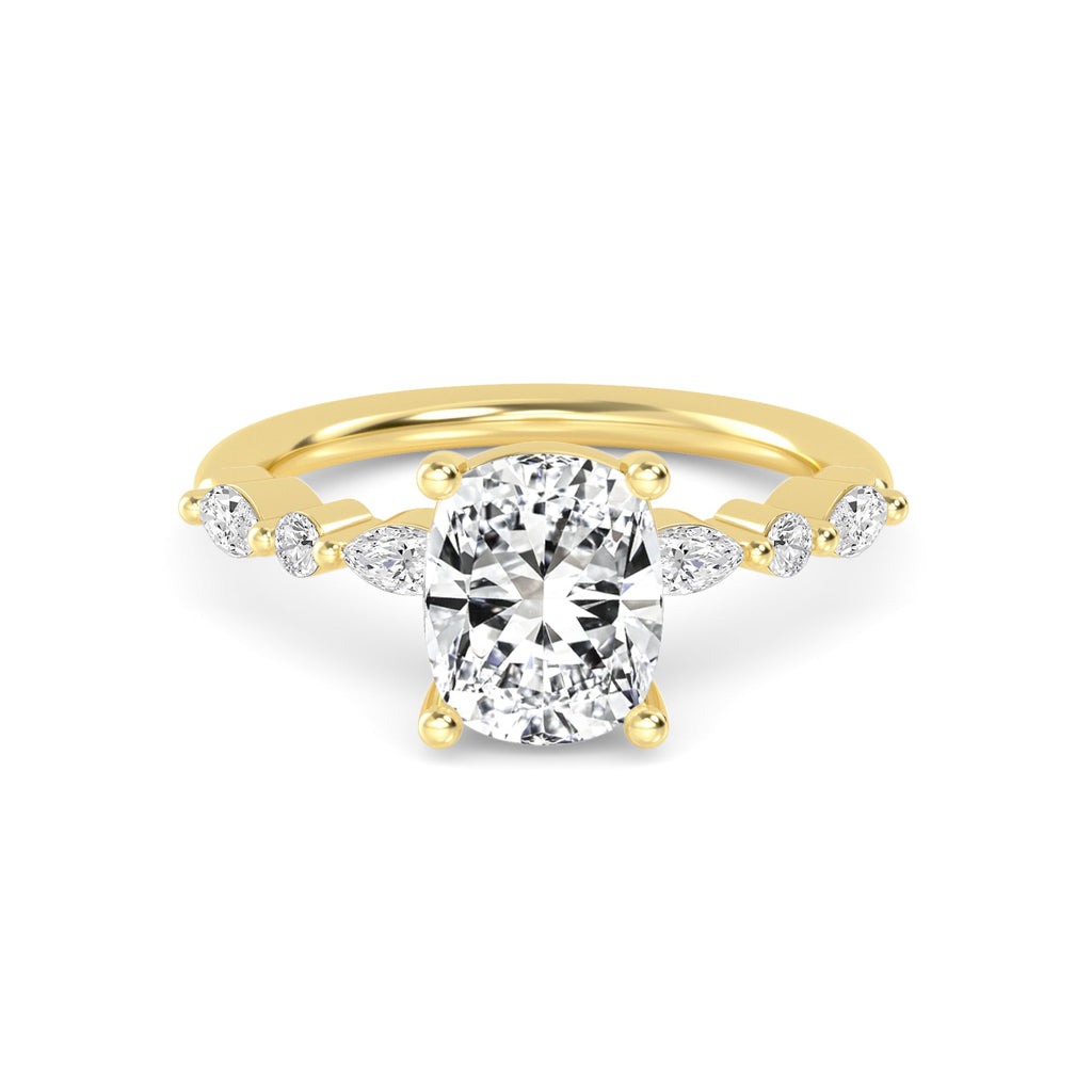 The Lucia 1.30ctw Cushion cut Lab Grown Diamond Engagement Ring