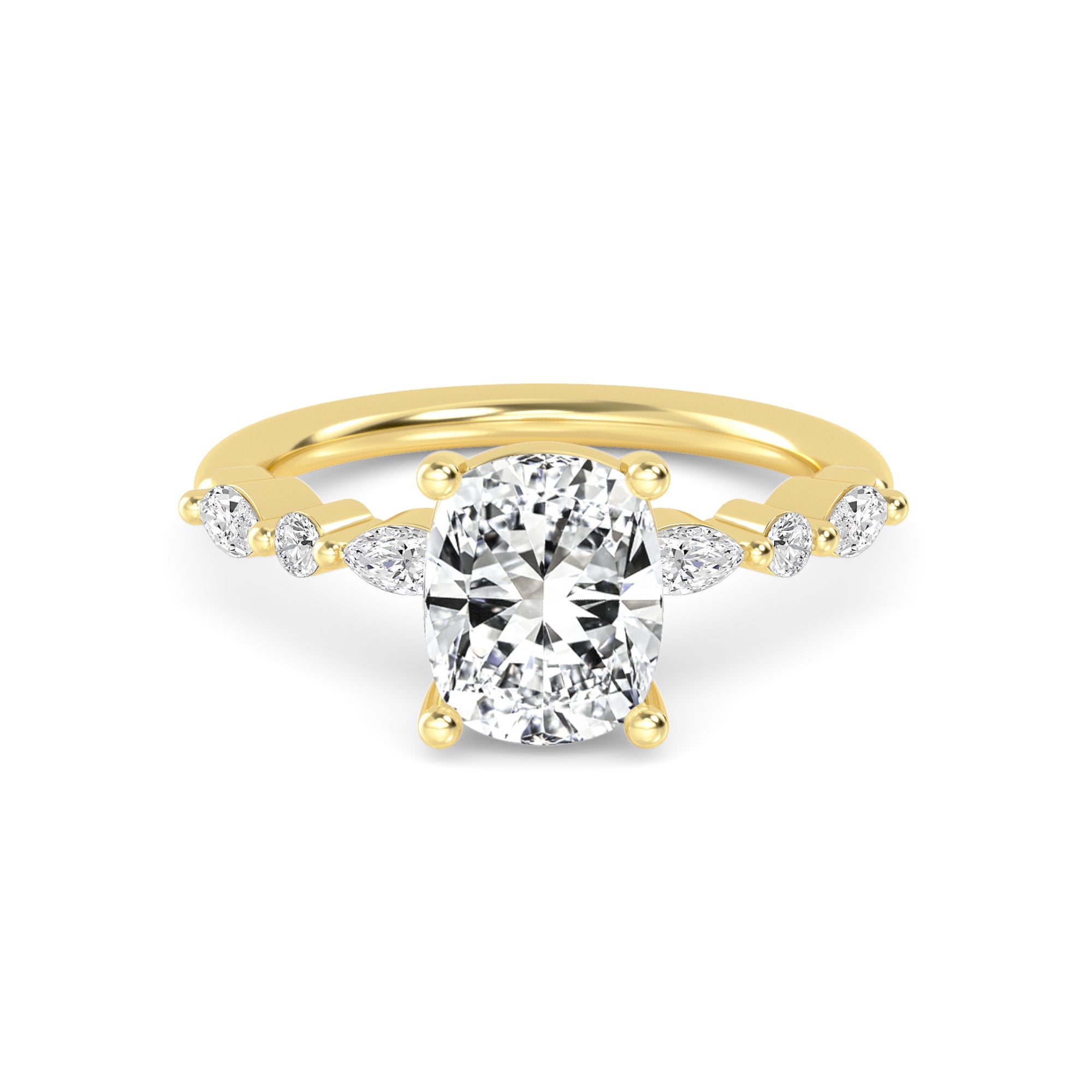 The Lucia 1.30ctw Cushion cut Lab Grown Diamond Engagement Ring