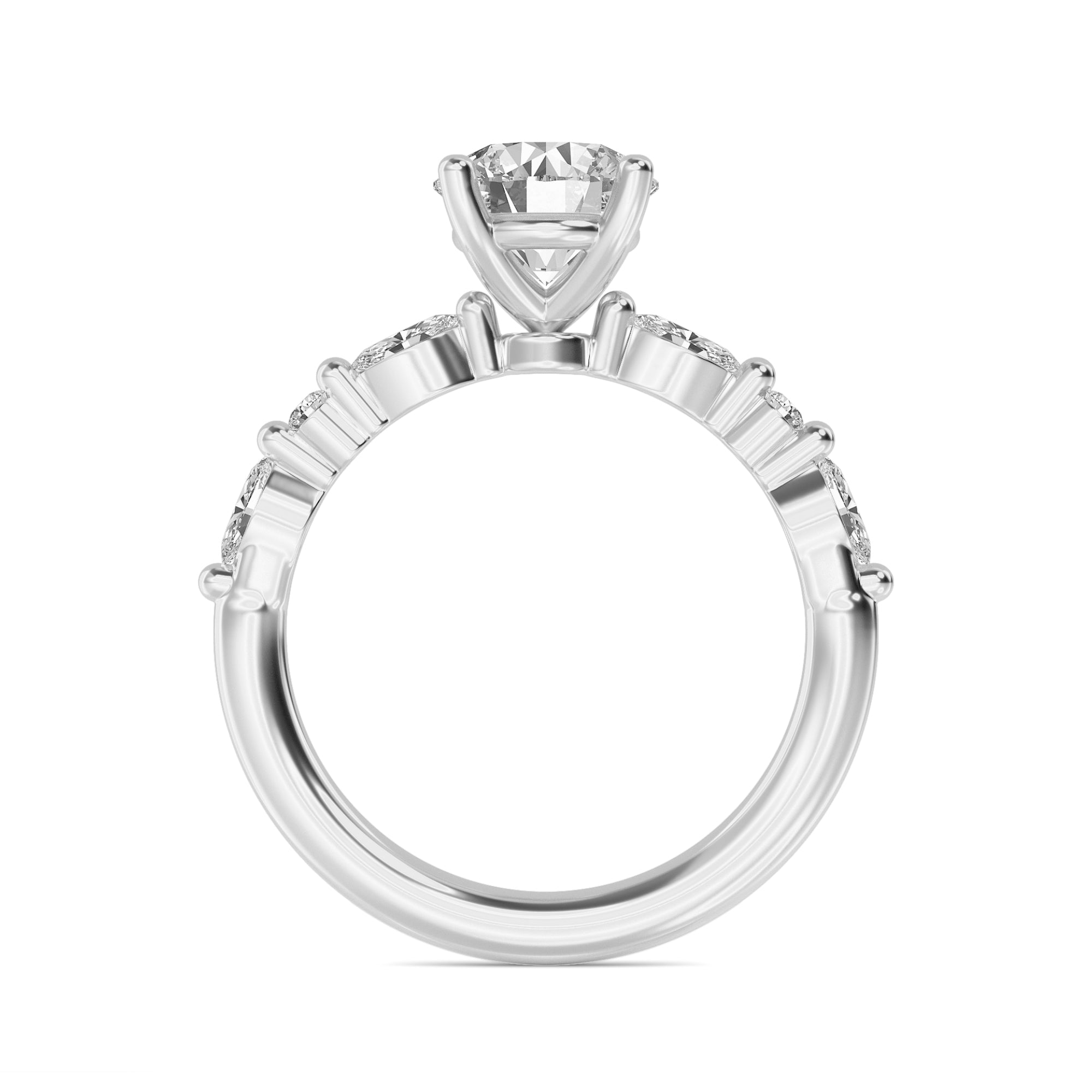 The Lucia 1.30ctw Round cut Lab Grown Diamond Engagement Ring