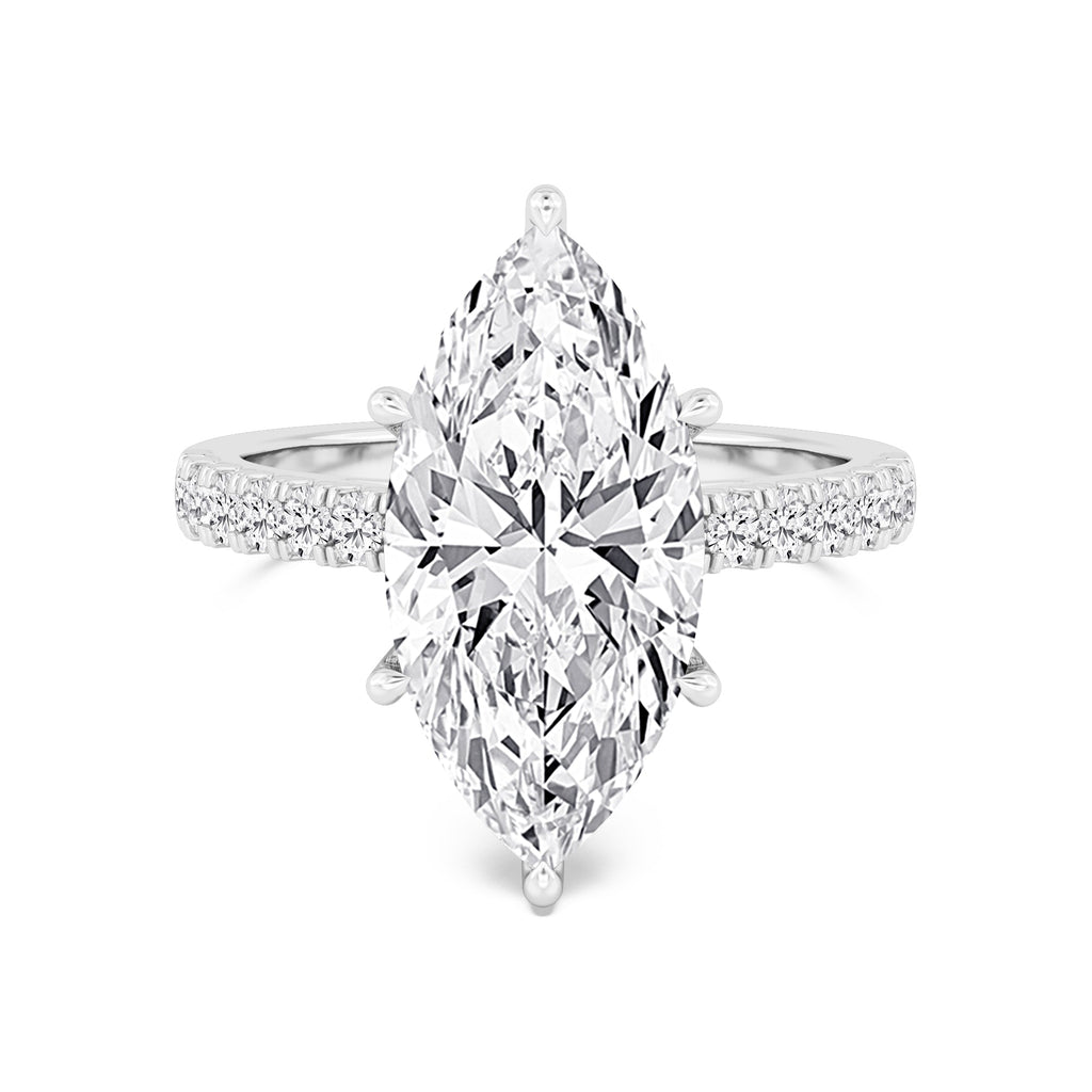 The Amelia 5.55ctw Marquise cut Lab Grown Diamond Engagement Ring