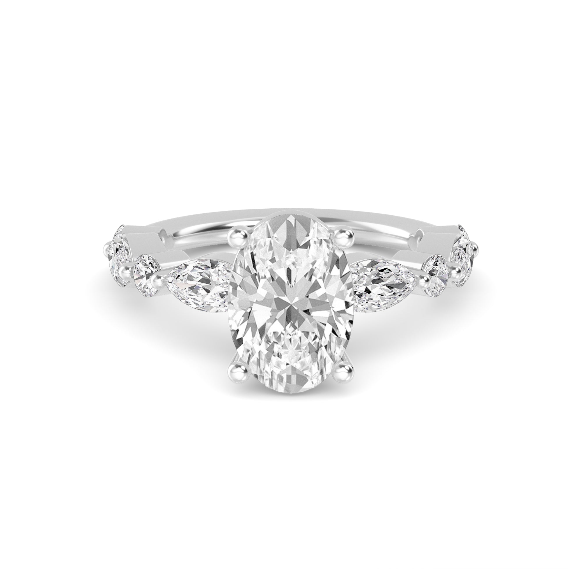 The Lucia 2.78ctw Oval cut Lab Grown Diamond Engagement Ring