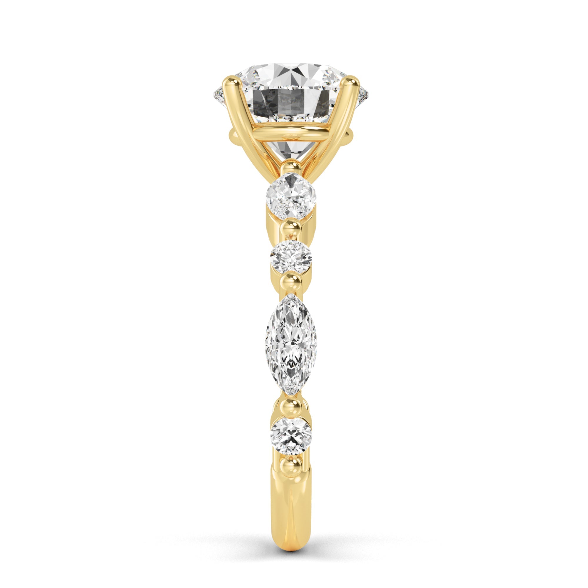 The Lucia 2.78ctw Round cut Lab Grown Diamond Engagement Ring