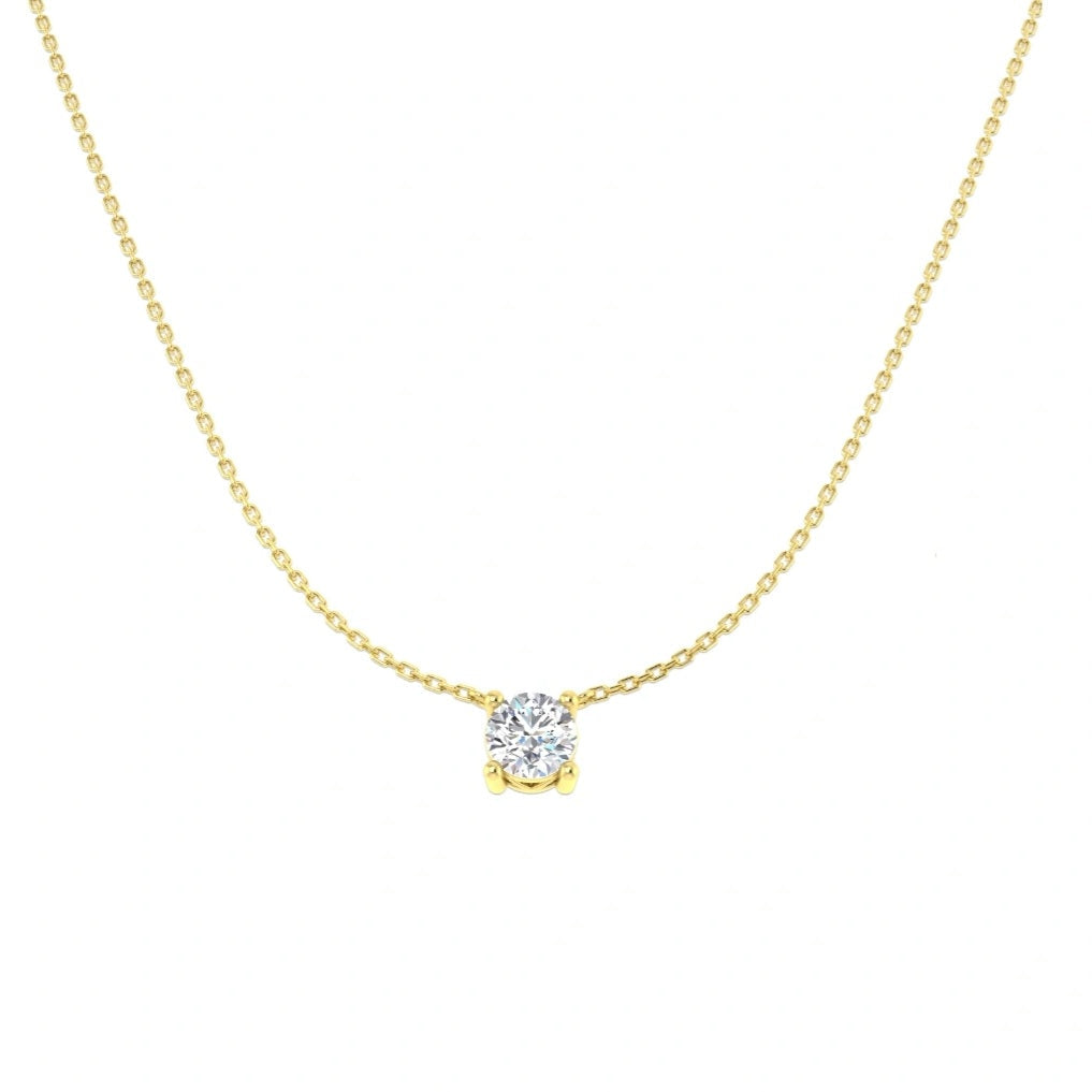 1.00ctw Lab Grown Diamond Round Solitaire Necklace