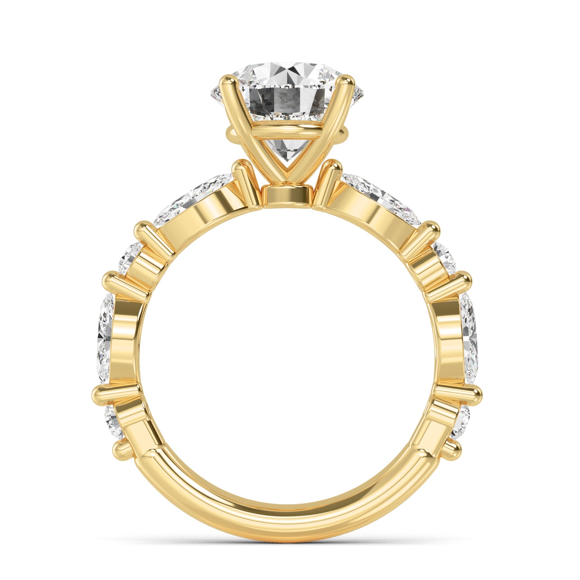 The Lucia 2.78ctw Round cut Lab Grown Diamond Engagement Ring