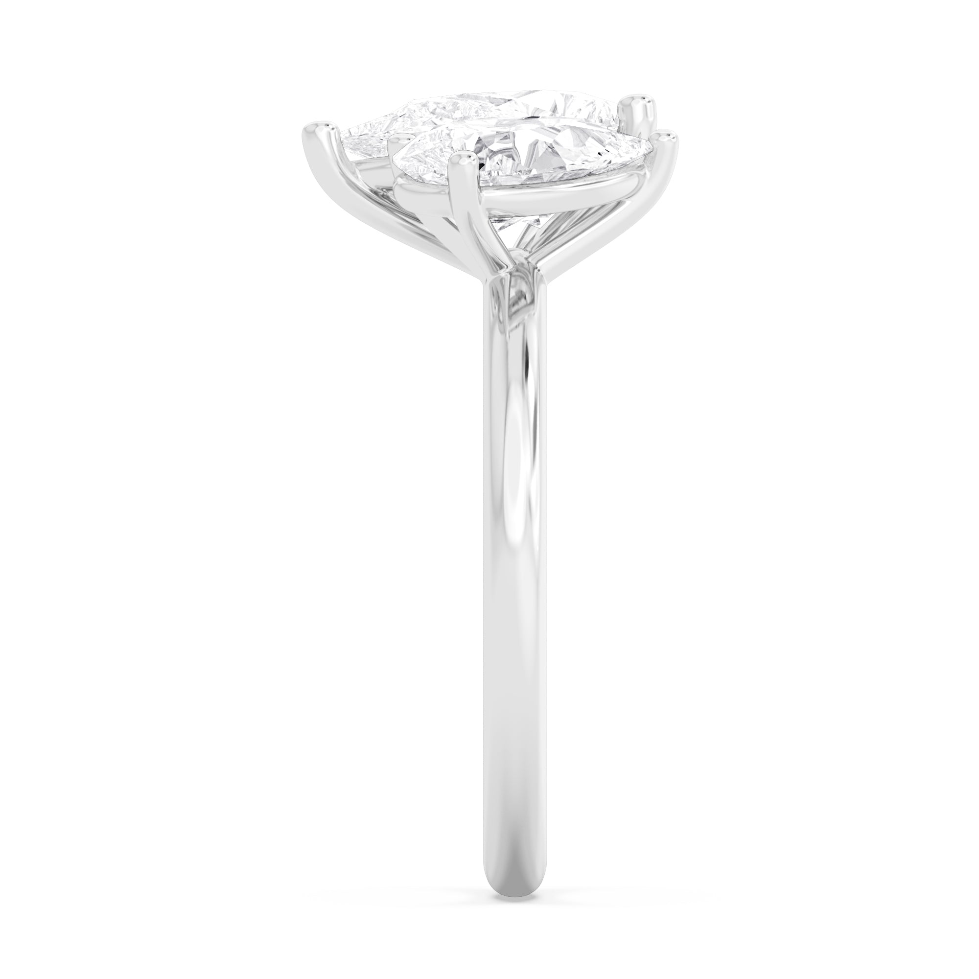 2.79ctw Pear cut Lab Grown Diamond Toi et Moi Engagement Ring