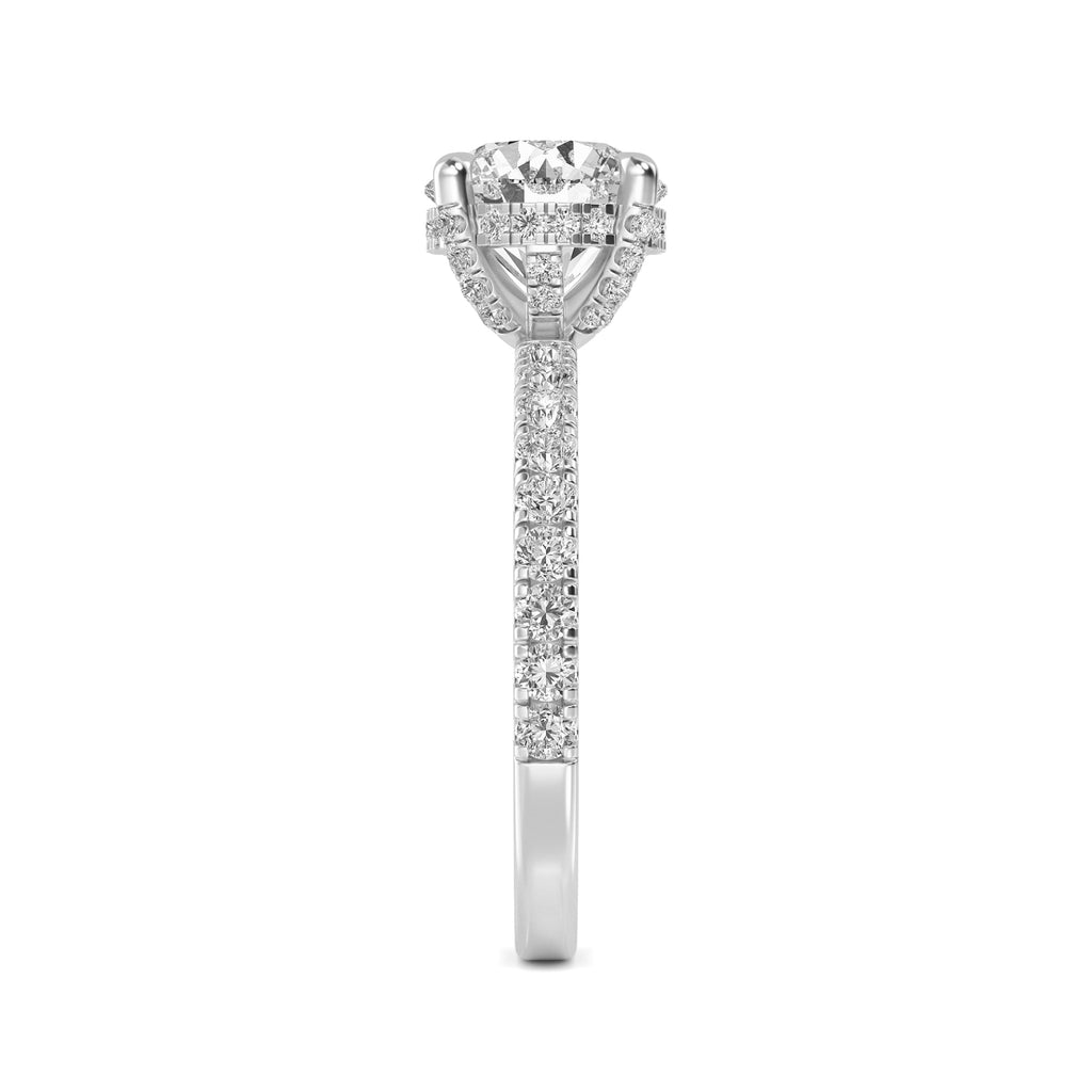 The Natasha 2.70ctw Round cut Lab Grown Diamond Hidden Halo Engagement Ring