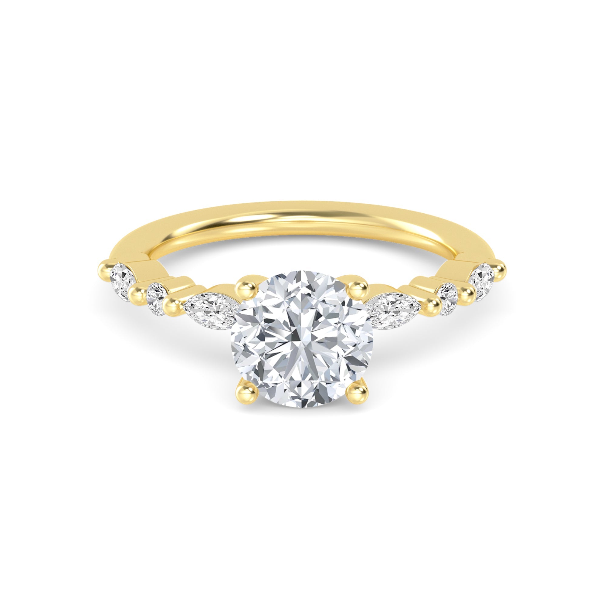 The Lucia 1.30ctw Round cut Lab Grown Diamond Engagement Ring