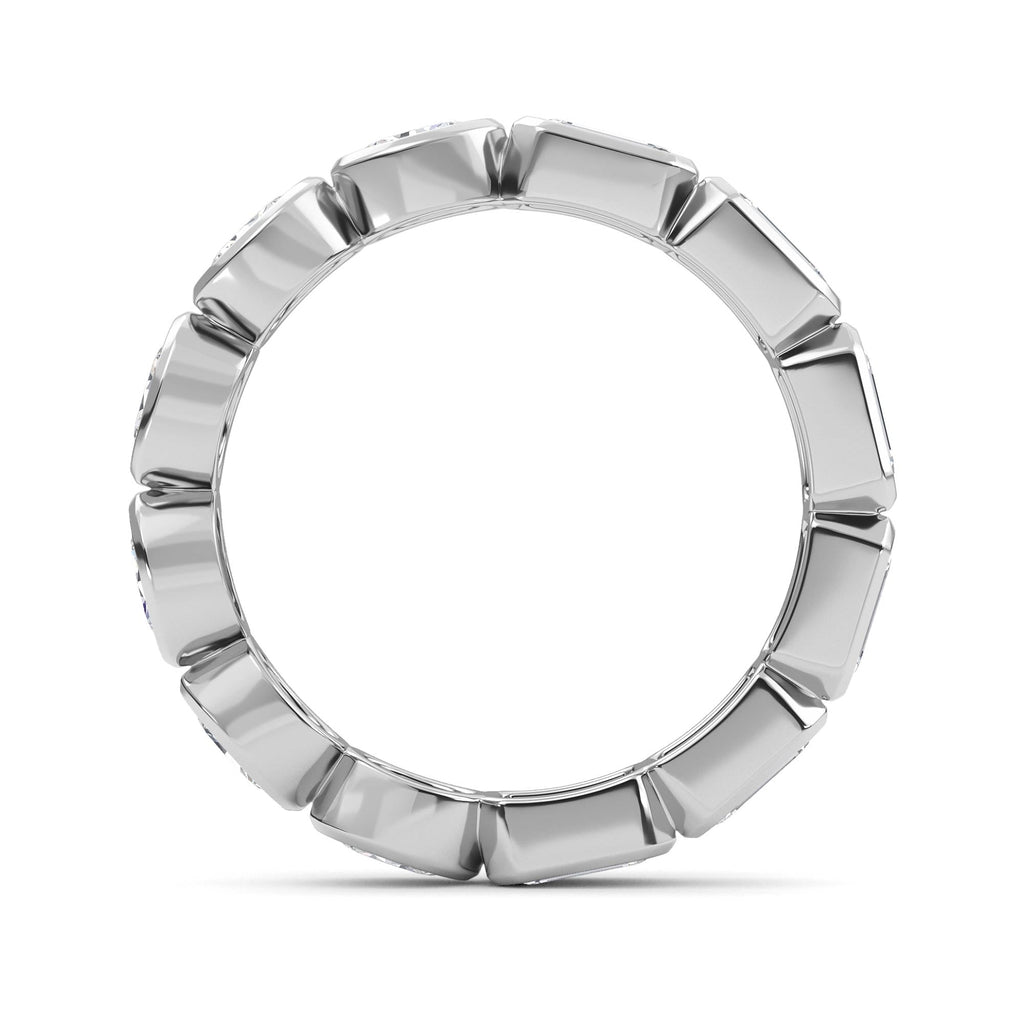 2.21ct Emerald and Oval cut Half and Half Full Eternity Ring