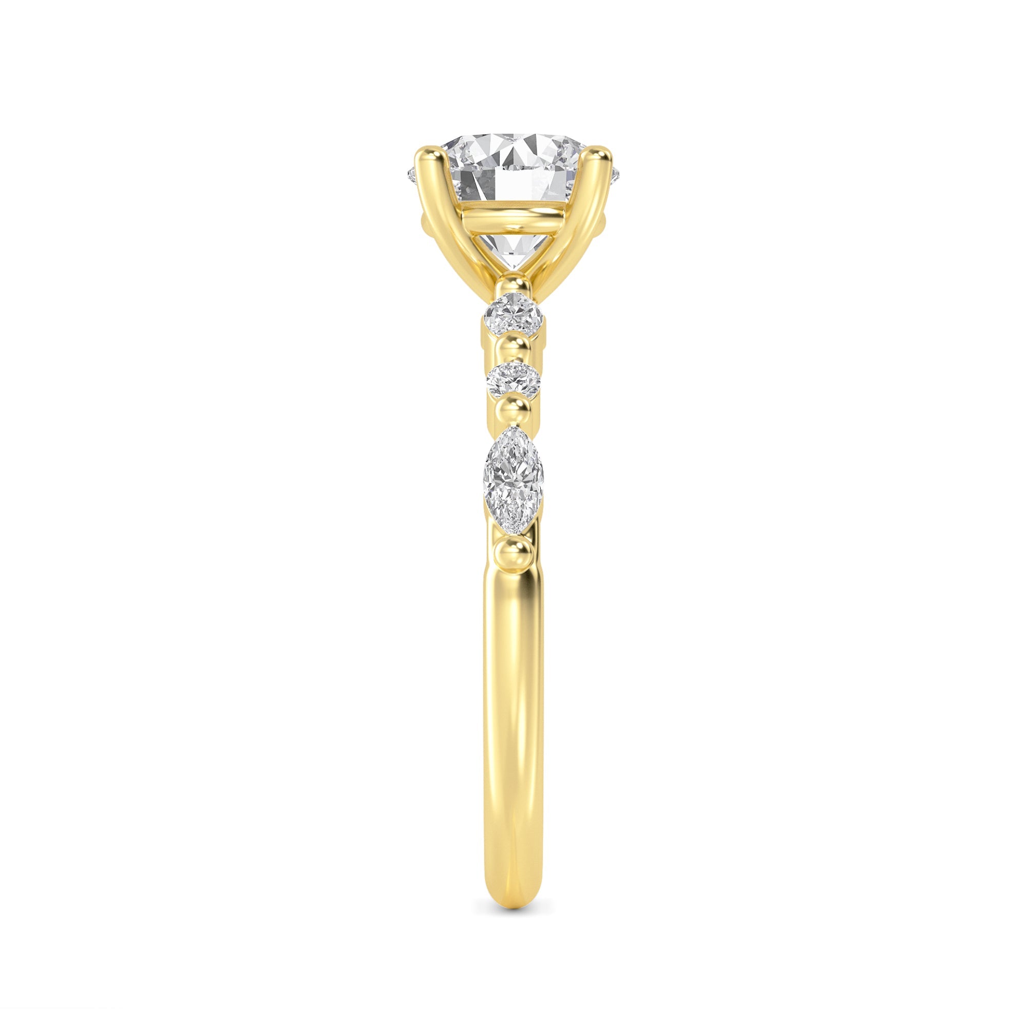 The Lucia 1.30ctw Round cut Lab Grown Diamond Engagement Ring