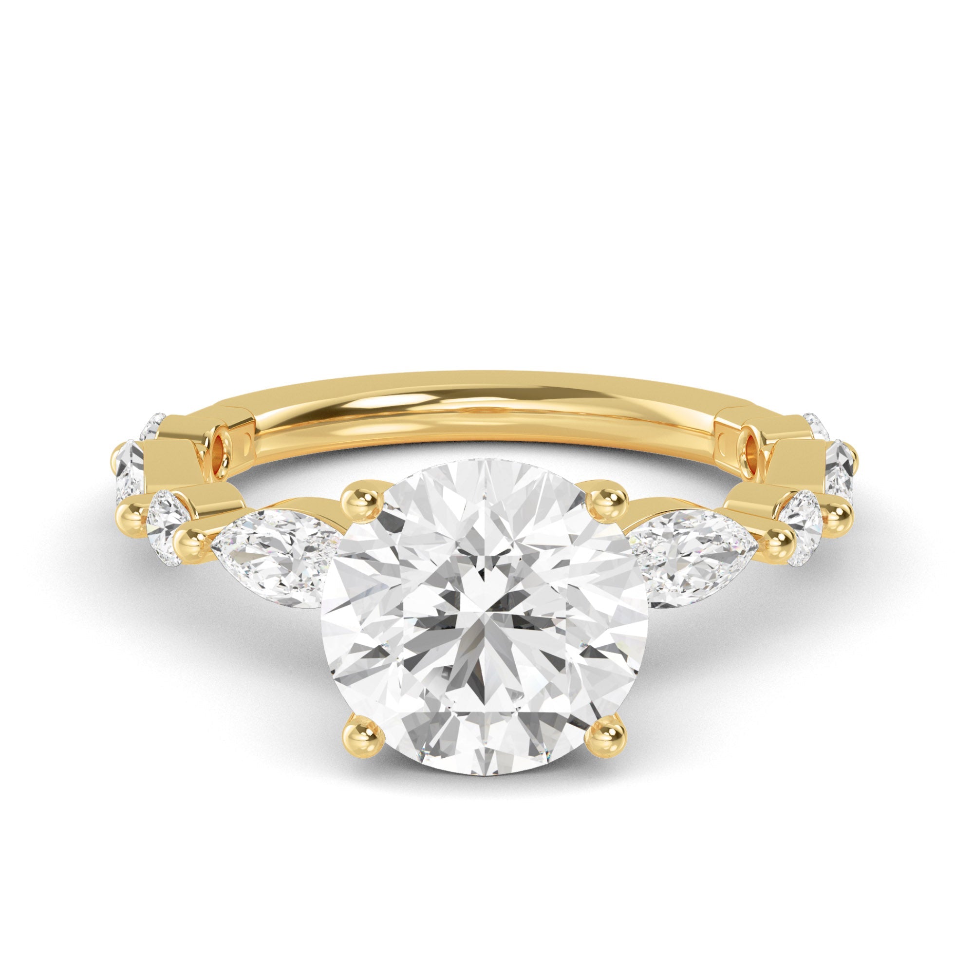 The Lucia 2.78ctw Round cut Lab Grown Diamond Engagement Ring