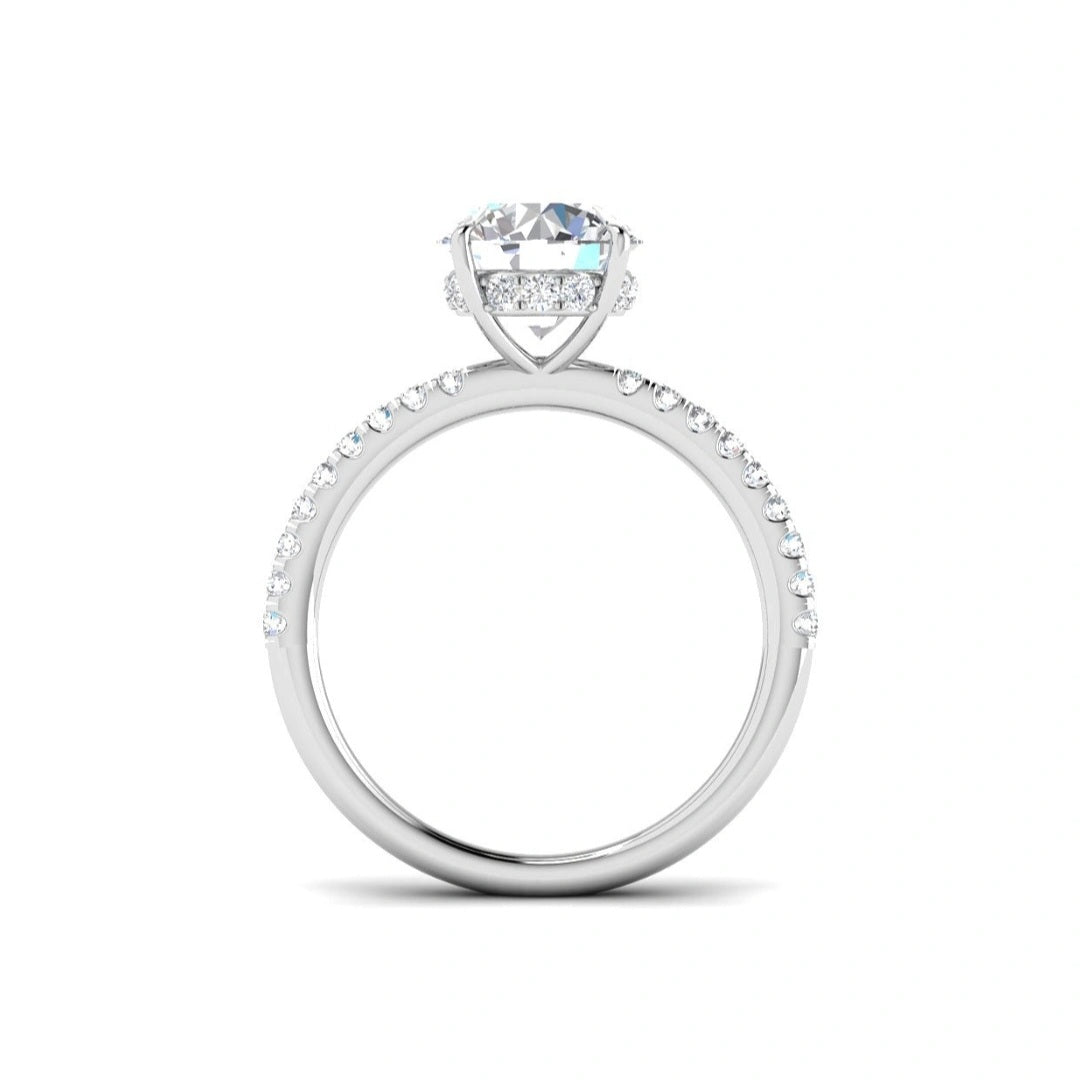 The Victoria 2.35ctw Round cut Lab Grown Diamond Hidden Halo Engagement Ring