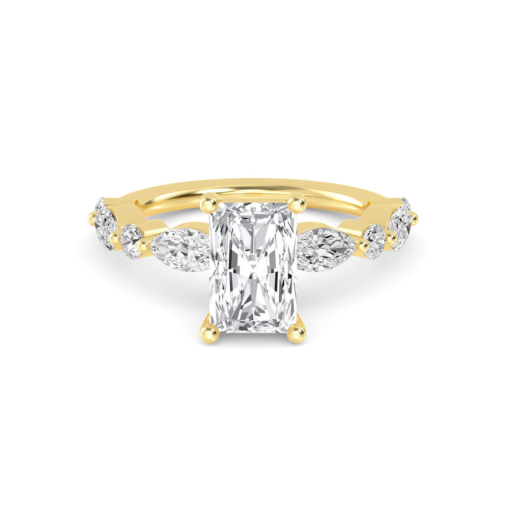 The Lucia 2.78ctw Emerald cut Lab Grown Diamond Engagemnt Ring